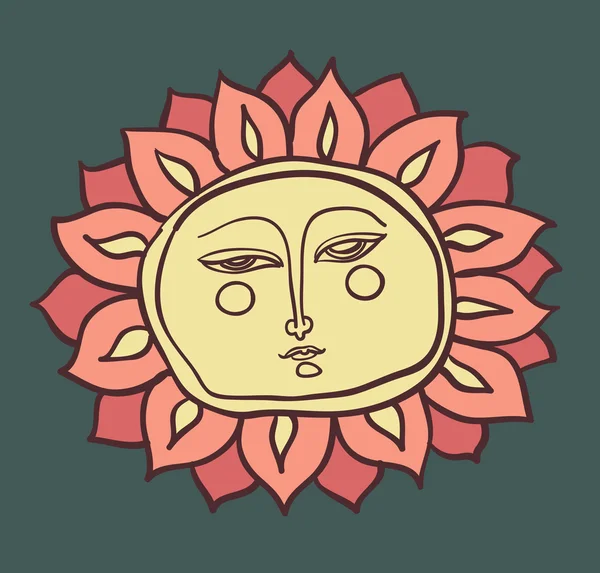 Sonnengesicht — Stockvektor