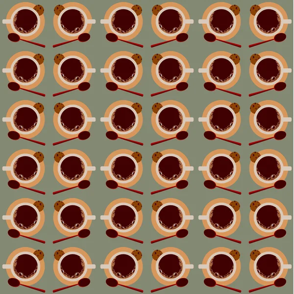 Seamless pattern with cups of coffee — Stock Vector