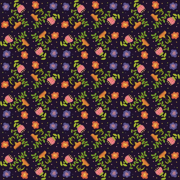 Vektor floraler Hintergrund, Muster — Stockvektor