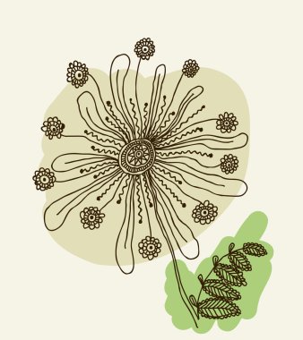 Tasarım için vektör çiçek arkaplanı