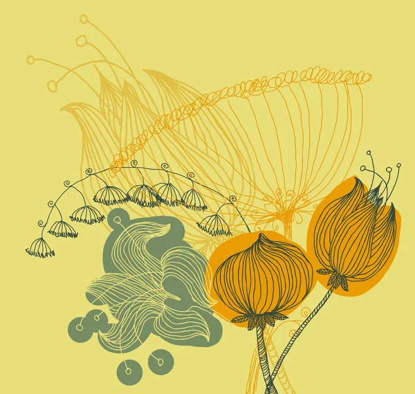 設計のためのベクトル花の背景 — ストックベクタ