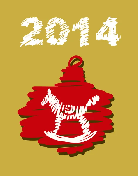 ベクトルクリスマスと新年の手描きの装飾 — ストックベクタ