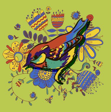 Kuşun vektör çizimi