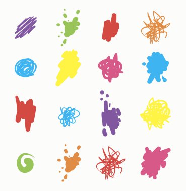 renkli lekeleri, su sıçramasına set