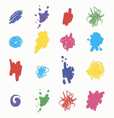 renkli lekeleri, su sıçramasına set