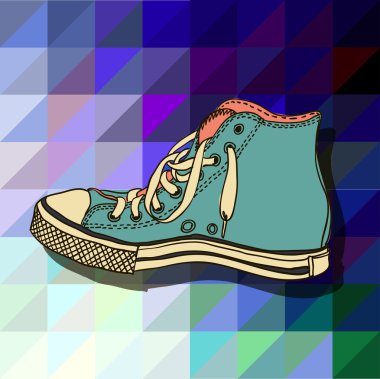 vektör desen spor ayakkabı renkli.