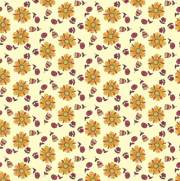 Vector bloemen achtergrond, patroon — Stockvector