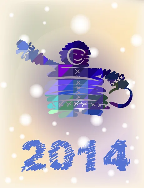 Chukchi Vector Boże Narodzenie i Nowy Rok ręcznie malowane dekoracje — Wektor stockowy