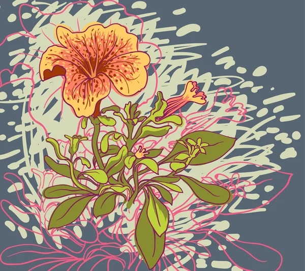 花与花的背景. — 图库矢量图片