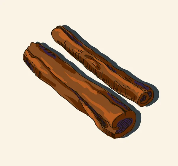 Illustrazione vettoriale dei bastoncini di cannella — Vettoriale Stock