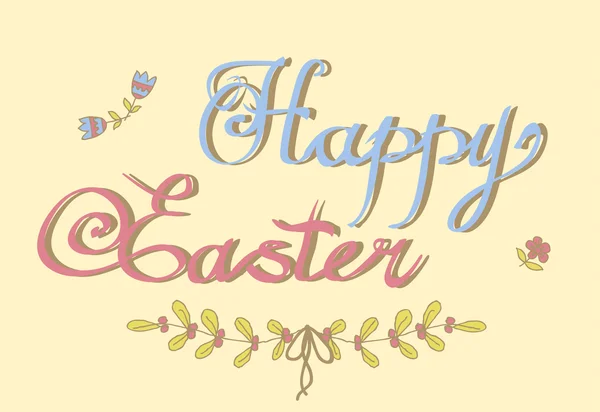 Happy easter kalligrafie. — Stockvector