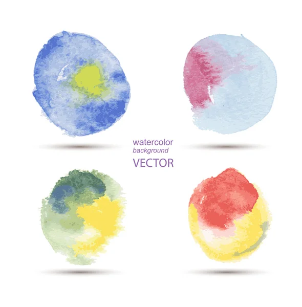 Conjunto de fundo aquarela — Vetor de Stock