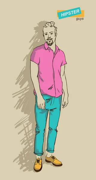 Hipster man — Stockvector