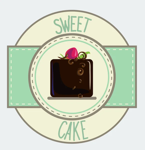 Sweet cake card — Stock Vector