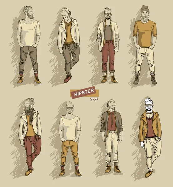 Hipster mannen — Stockvector