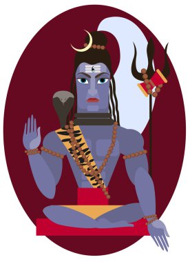 vektör karikatür shiva