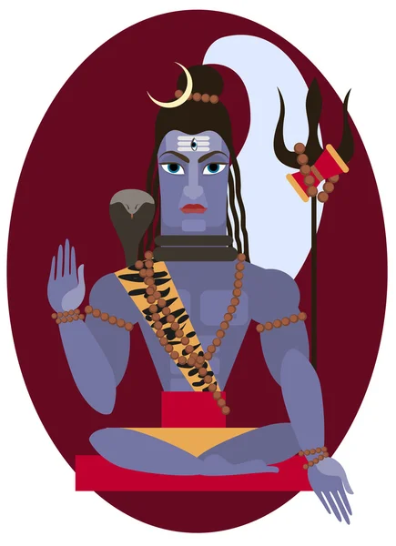 Shiva vectoriel dessin animé — Image vectorielle