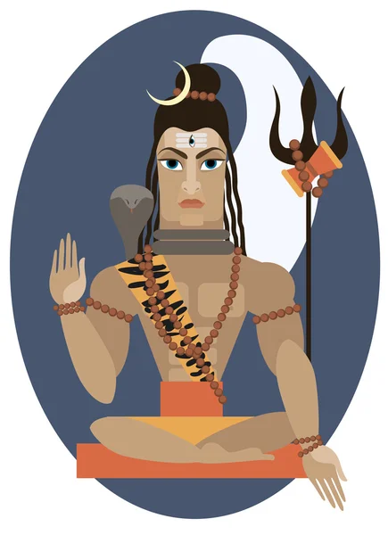 Shiva vectoriel dessin animé — Image vectorielle