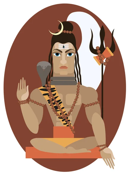 Vector cartoon shiva — Stockvector