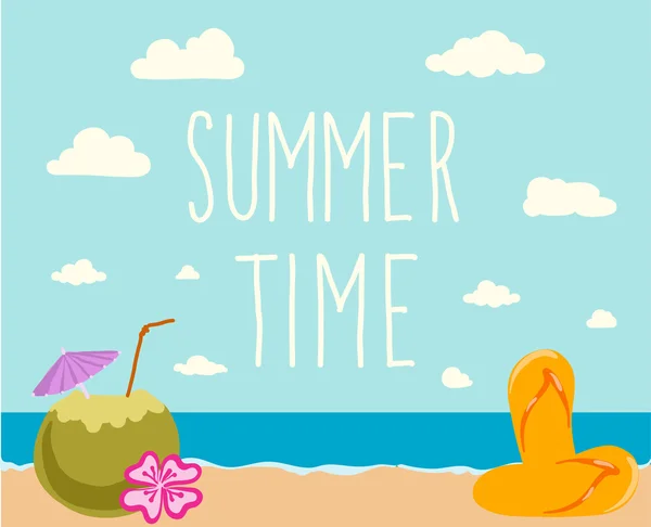 Summer time background — Stock Vector