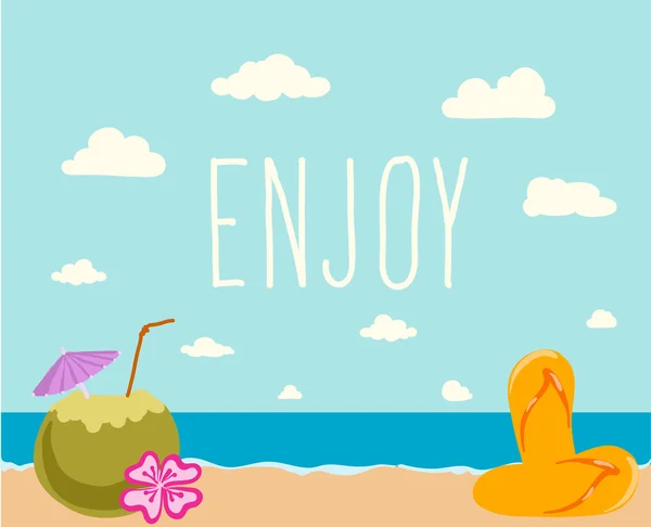 Enjoy summer background — Stock Vector