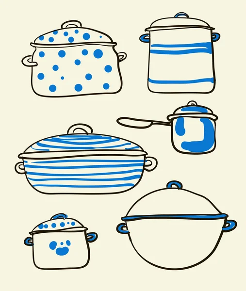 Набір посуду — стоковий вектор