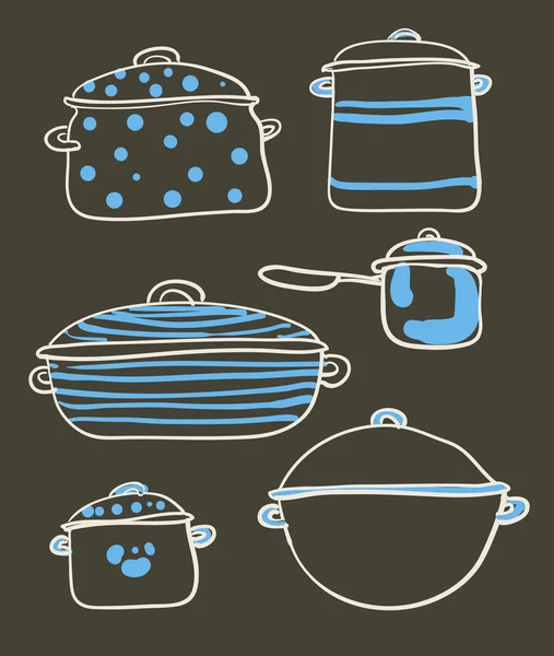 Um conjunto de Cookware — Vetor de Stock