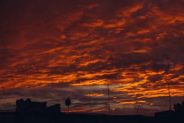 Sonnenuntergang Abendhimmel Dramatische Und Wunderbare Wolke Der Abenddämmerung Majestätischer Dunkelblauer — Stockfoto