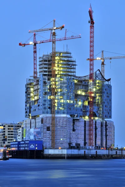 Hamburg, Almanya, elbphilharmonie gece