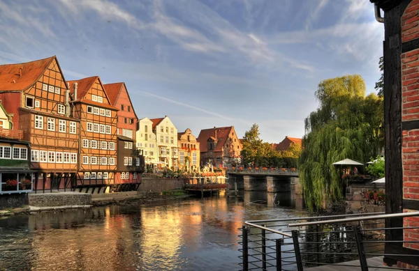 Lüneburg, Germany Old Town and Old Harbour — Stok fotoğraf