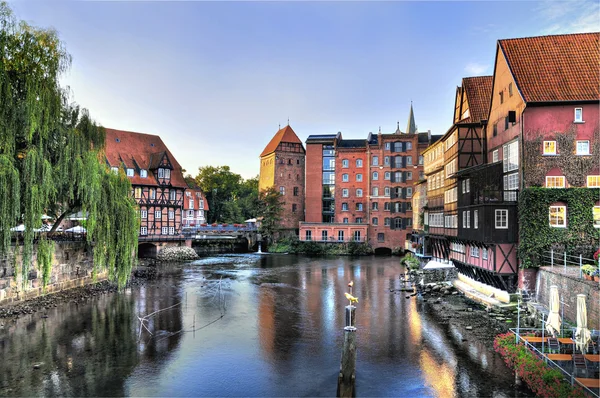 Lüneburg, Germany Old Town and Old Harbour — Stok fotoğraf