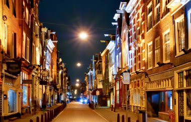 Amsterdam, tipik kentsel manzara.