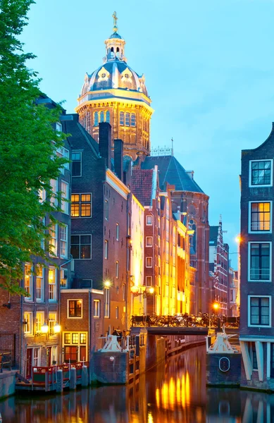 Amsterdam, typical urban scenery. — Stock Photo, Image