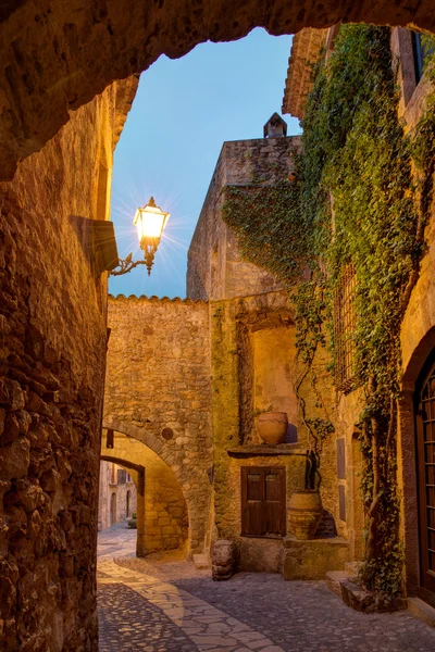 Pals by night, Costa Brava, Spain — Stock Photo, Image