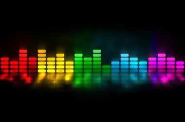 renkli bir equalizer arka plan