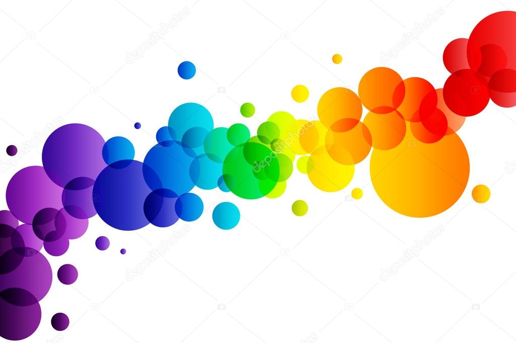Colorful bubbles on white background Stock Photo by ©w3design 34710291