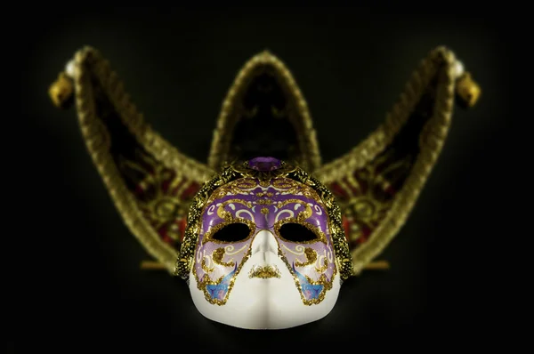 Venetian mask on black background — Stock Photo, Image