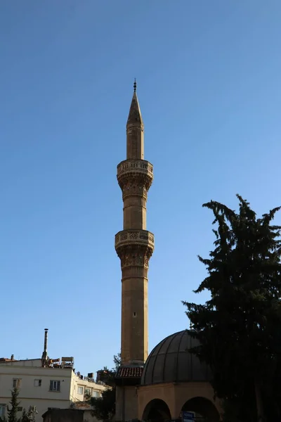 Padrões Nos Minaretes Das Mesquitas Turcas — Fotografia de Stock