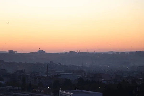 Soleil Lève Sur Ville Gaziantep — Photo