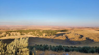 Antik tapınak kompleksi Gbeklitepe 'nin çevresi.