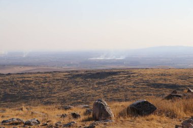Antik tapınak kompleksi Gbeklitepe 'nin çevresi.