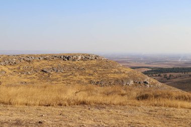 Antik tapınak kompleksi Gbeklitepe 'nin çevresi.