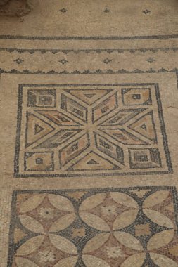 Zeugma antik şehrinin sulak olmayan bir parçası. Türkiye 'de kurulmuş.