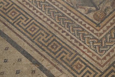 Zeugma antik şehrinin sulak olmayan bir parçası. Türkiye 'de kurulmuş.