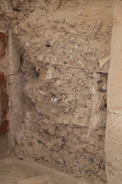 Zeugma antik şehrinin sulak olmayan bir parçası. Türkiye 'de kurulmuş.