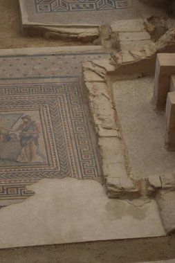 Zeugma antik şehrinin sulak olmayan bir parçası. Türkiye 'de kurulmuş.