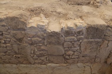 Zeugma antik şehrinin sulak olmayan bir parçası. Türkiye 'de kurulmuş.