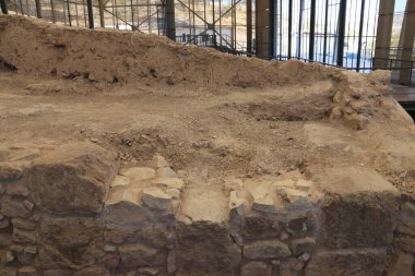 Zeugma antik şehrinin sulak olmayan bir parçası. Türkiye 'de kurulmuş.