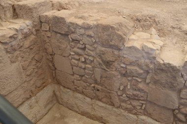 Zeugma antik şehrinin sulak olmayan bir parçası. Türkiye 'de kurulmuş.