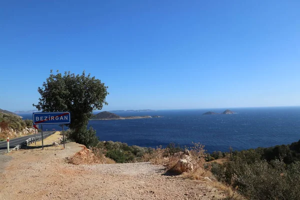 Bjerge Middelhavet Kaputas Strand Tyrkiet - Stock-foto